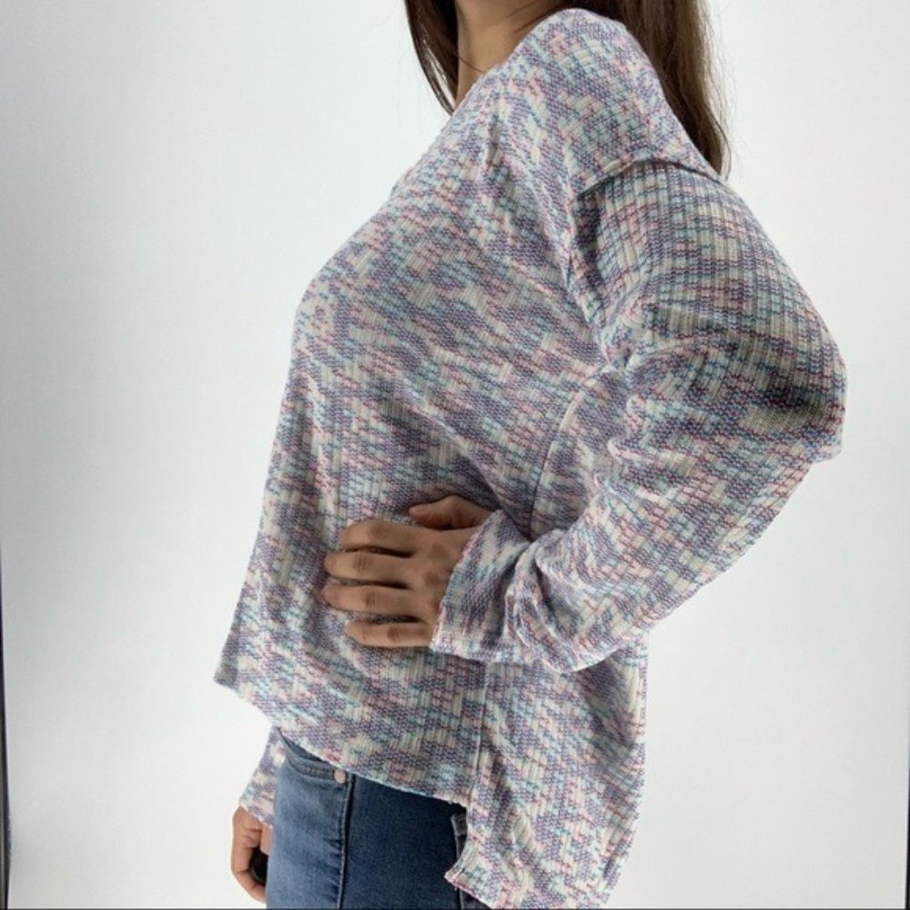 Code Mode Multi Color V Neck Sweater Small - Picture 2 of 10